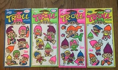 4 Vtg Mello Smello stickers Neon trolls New Sealed Neon Color