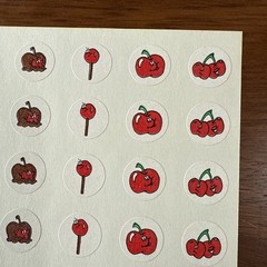 Vintage 80s CTP Matte Cherry Scratch & Sniff Sticker Sheet Rare Maxi Mini
