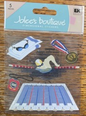 RARE Jolees Swim Team Meet Olympic Training Swimming Metal Timer Towel Stickers