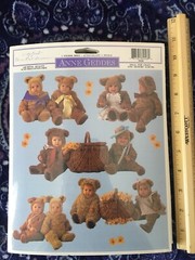 6″ TEDDY BEAR Sunflowers Lot ANNE GEDDES BABY Picnic GIFTED DIE CUT STICKERS