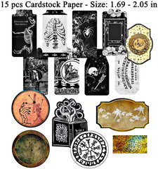 Dark Academia Junk Journal Supplies, Vintage Skull Decoupage Paper for Scrapbook
