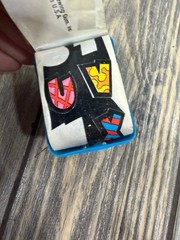 Vintage Pop Art Sticker Roll in Blue Plastic Case – Letters
