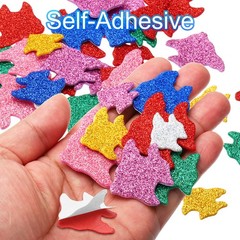 120Pcs Foam Stickers EVA Adhesive Glitters Foam Shape Sticker Fish