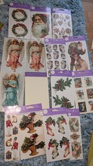 Vintage Gifted Line Stickers John Grossman Lot Christmas Victorian Lot 12 Packs