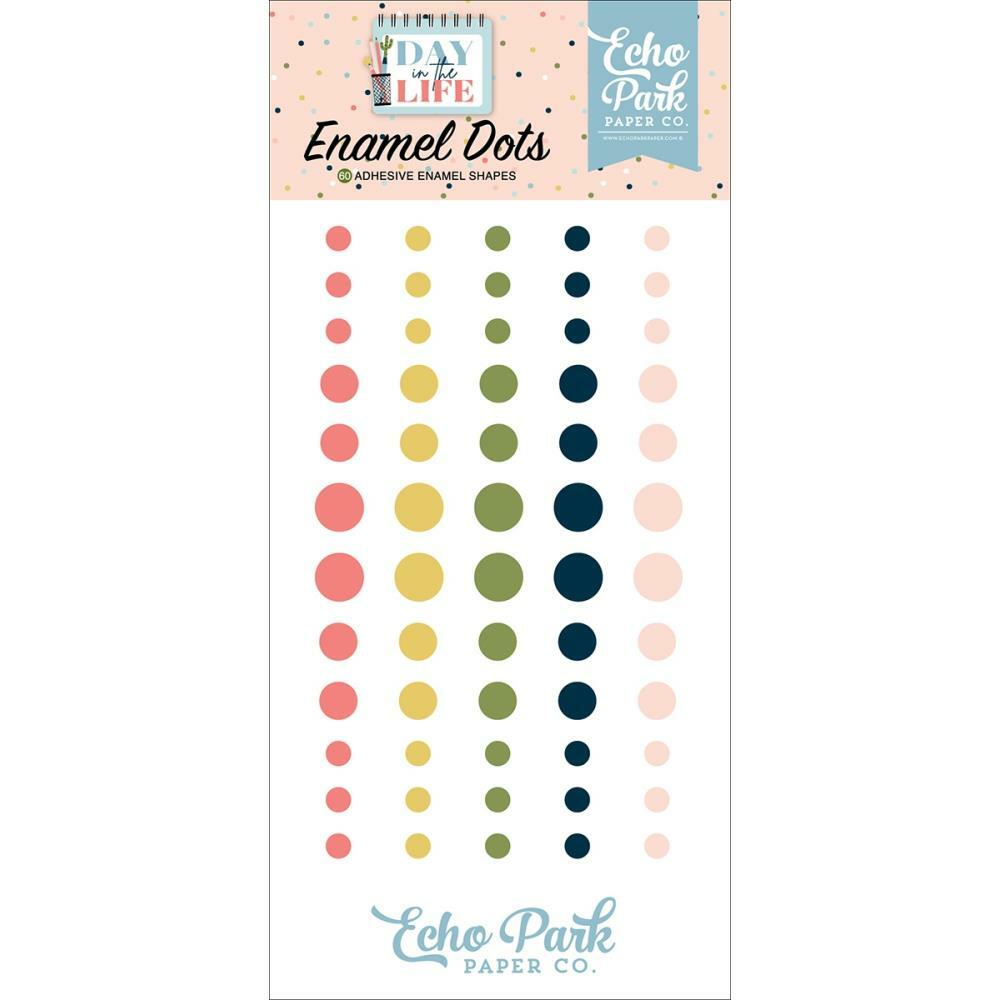 Crafts Enamel Dots EP Day in the Life Yellow Green Pink Black