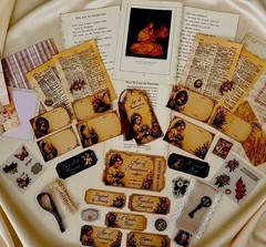 Vintage Victorian Junk Journal Kit Ephemera Bundle Tags Papers Lace 60+ Pieces