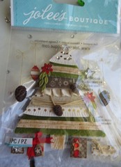 Jolee’s Boutique Christmas Tree Sticker ~ Plus rhinestone & trim ~ 5 piece Lot