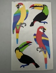 Mrs. Grossman’s Stickers Birds Parrots 1/2 Sheet