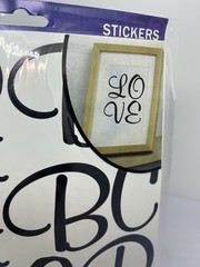 Sticko Alphabet Stickers 121/Pkg-Script – Extra Large – Black