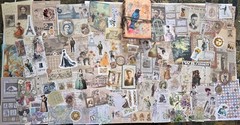 People & Children Junk Journal Kit Vintage Style Paper Stickers Images Ephemera