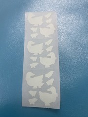 Vintage Kromekote Duck Family Sticker Strip – 3 Connecting Mods 2.5×2 Inches Ea.
