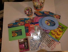 Mixed Craft & Novelty Lot – Foamies Tubs, Photo Frames, Foul Teeth, Stickers