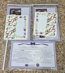 Creative Memories Scrapbook Photo Mats, Paper Ribbon, Stickers Set Of 14 Mixed
