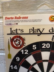 2008 Scrappin’ Sports & More DARTS Rub-on Transfers NEW