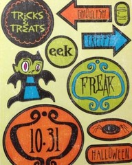 HALLOWEEN Self Adhesive Die-Cut Stickers (18pc)Reminisce•Holiday•Witches•Cat