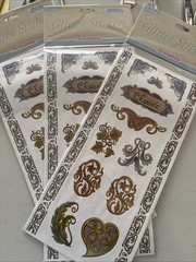 Colorifics Glitter Stickers for scrapbooking or crafts 3 Packages W 2 Sheets