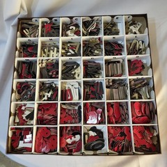 3 Trays of Red Die-Cut Letters and Numbers & Case For Sign Making