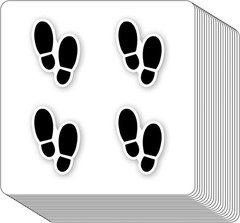 Shoe Footprints Stickers 1in for Scrapbooking, Arts, Craft, DIY, Calendars Journ