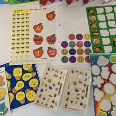 Vintage Sticker Sheets Used Mixed Lot Loose Sheets AS IS
