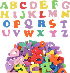 260Pcs Letter Stickers Small Foam Letter Stickers for Crafts, 10 Colors Self Adh