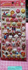 Shan Le Kawaii Puffy Sticker sheet carousel animals cute