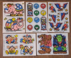 Vintage 1984 Mark 1 Scratch N Sniff Iron on Patches Elephant Monkey Frankenstein
