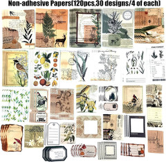 260PCS Vintage Journaling Scrapbooking Supplies Scrapbook Sticker Paper Ephemera