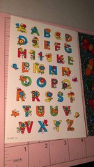 Vintage Stickers American Greetings Sparkle Butterflies /Alphabet Lot 2 Sheets