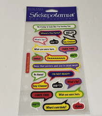 Stickopotamus Photo Bubble Captions Stickers Scrapbook Help Say Cheese Smile NEW