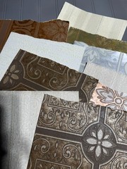 Vtge Textured Wallpaper Samples from Sample Book, Ethan Allen (10 Pieces) Set 12