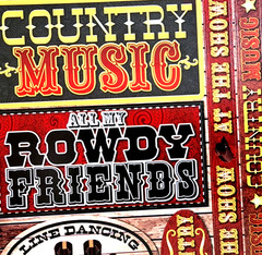 Reminisce Country Music Cardstock Stickers Rowdy Friends Line Dancing 2012 Rare