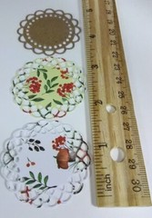 Minature Doilies LOT 30 hand punched scrapbooking embelishments card paper 1.5″