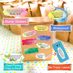 600 Pieces Bible Verse Stickers Inspirational Scripture Sticker, Christian