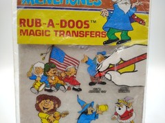 Vintage MENEHUNES Rub-A-Doos Magic Transfers Decals 1979 Imperial Toys