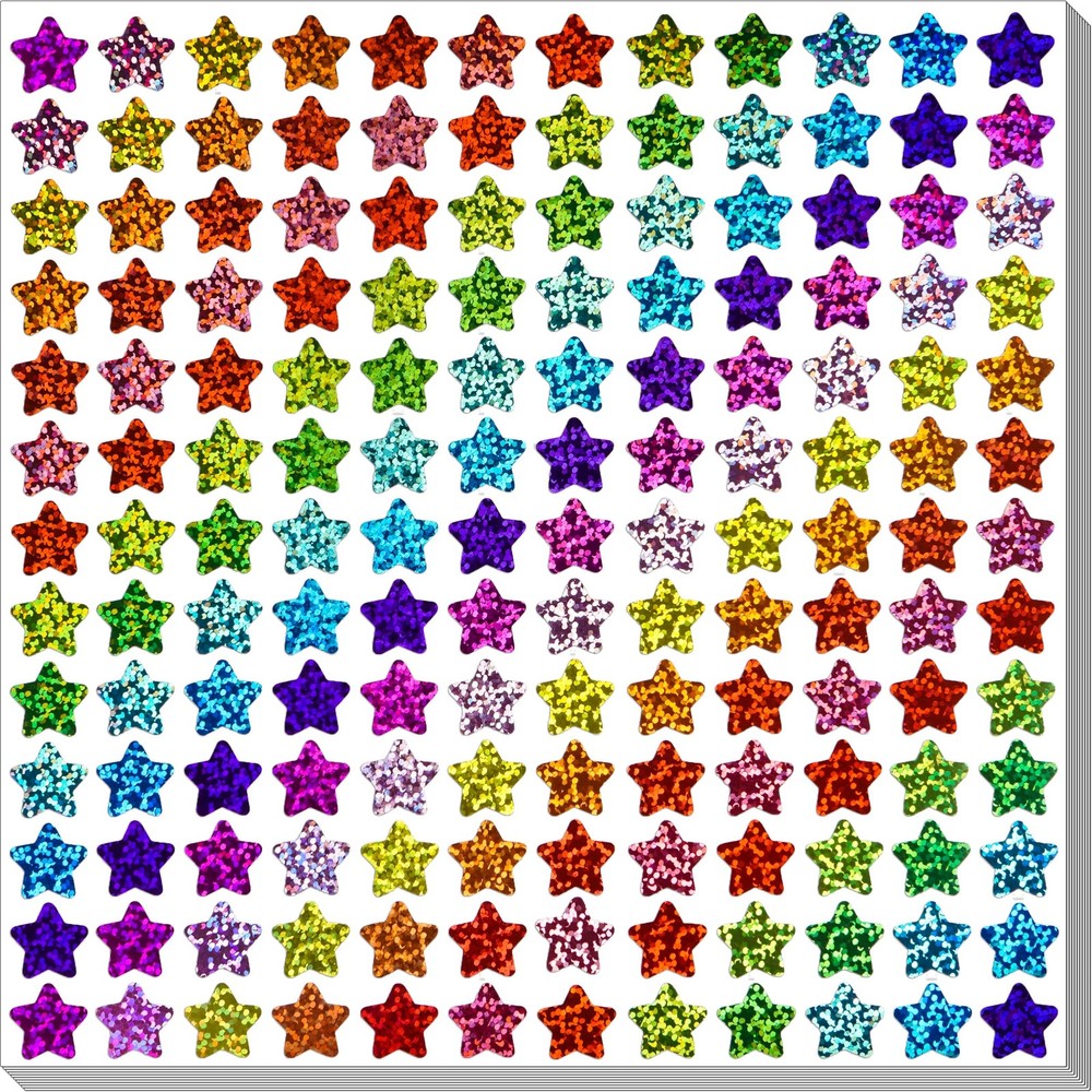 2340 Pack Holographic Star Stickers, 0.6in Reward Stickers for Kids
