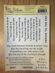 Friends Words & Phrases Vellum Sticker Sheet Scrapbook Craft Stickers