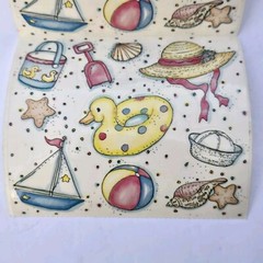 Vintage Sticker Sheet Frances Meyer PARTIAL ROLL 19 SHEETS Beach Bound 4.25×5