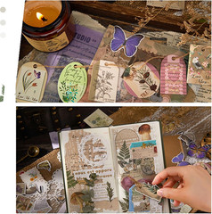 251Pcs Vintage Scrapbook Supplies Pack Kit for Junk Journal Bullet Aesthetic Pap