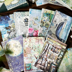 480Pcs Vintage Scrapbook Paper,Rose Manor Scrapbooking Paper for Journaling Supp