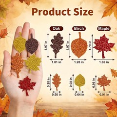 Fall Crafts for Kids – Maple Leaf Glitter Foam Stickers | 138 PCS Self Adhesi…
