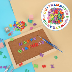 260Pcs Letter Stickers Small Foam Letter Stickers for Crafts, 10 Colors Self Adh
