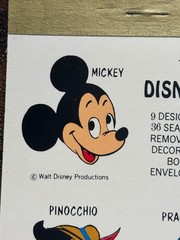 Disney Hallmark Seals Vintage 1960s Mickey Minnie Pluto Goofy 8 characters