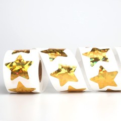 1.5″ Large Holographic Gold Star Stickers for Kids Reward, 500 Pcs Foil Star Met