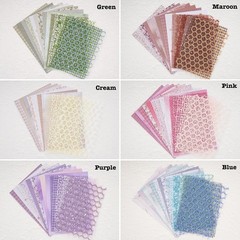 90 Sheets Scrapbook Paper & Decorative Mesh Fabric Assorted Set 6 Pack Mixed