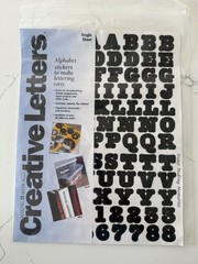 Making Memories Single Sheet Solid Black Creative Letters Stickers Scrapbooking