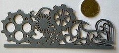 GEAR BORDER Die-Cut Embellishments(3pc)Sprocket •Cogs•Steampunk•Card Making•
