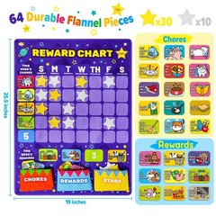 25.5×19 Inch Kids Incentive Behavior Reward Chore Chart Checklist Schedule