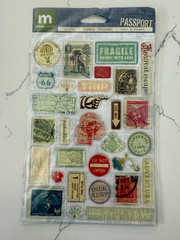 Making Memories Pebble Stickers Passport 30PC Misc Phrases Misc Sizes Scrapbook