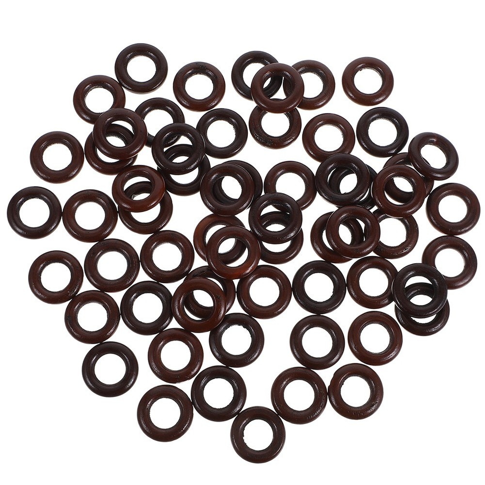 50Pcs Wooden Craft Connectors Coffee Color for Jewelry Making
