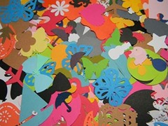 Grab bag lot of shapes die cuts party school card making Scrapbooking 500 pcs